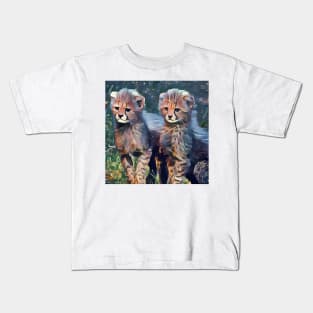 Cute Cheetah Cubs Kids T-Shirt